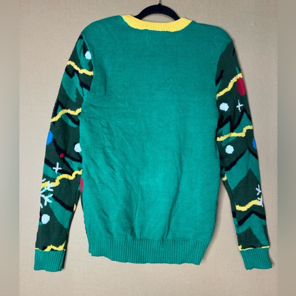 Ugly Christmas Sweater Presents Under the Tree with Drink Pocket Size M - Picture 2 of 5